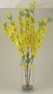 Yellow Peach Blossom Bouquet in Glass VASE