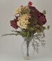 Burgundy & Cream Peony & Hydrangea Bouquet in Glass VASE