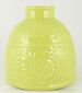 Small Lime Green Ceramic Decorative Etched VASE