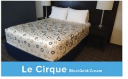 top sheet-full-Le Cirque: Blue/GOLD/Cream