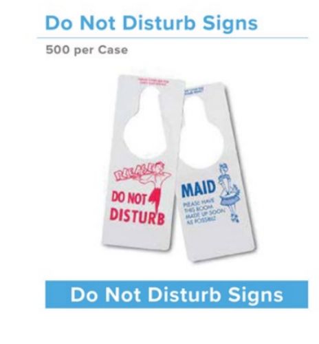 do not distrub SIGNs