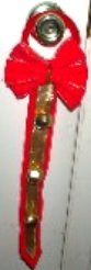 Red Door Knob Bow With Bells