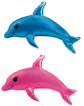 PeArlized Pink And Blue Dolphin InFlAte - 19''