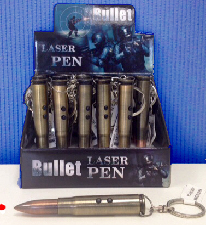 Laser Pointer Bullet Pen Flash Light Key Chain