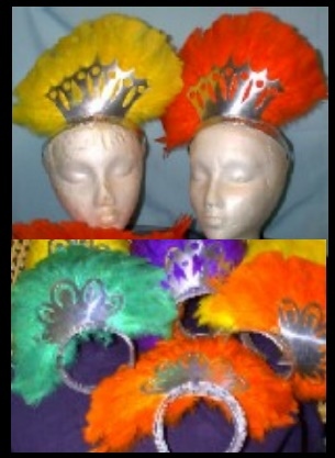 Deluxe Full Feather Tiara Assortment   *Special Pricing .756