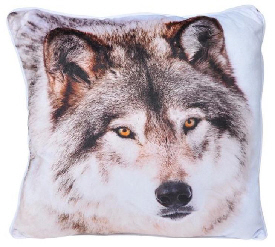 PILLOW:  Printed Wolf PILLOW