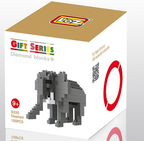 Elephant LOZ DIAMOND Micro Building Blocks toys Animal Block