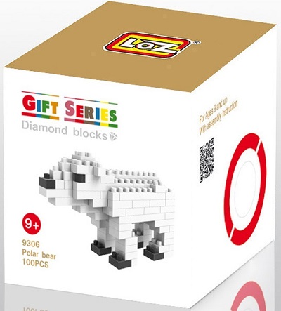 White Bear Animal Micro BUILDING BLOCKS toys Mini Nano BLOCK