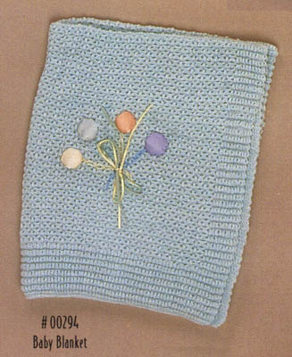 ''BALLOONs''  Knitted  Blanket  With  Sewn-In Appliques