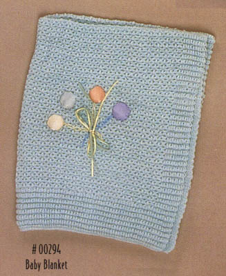 ''BALLOONs''  Knitted  Blanket  With  Sewn-In Appliques