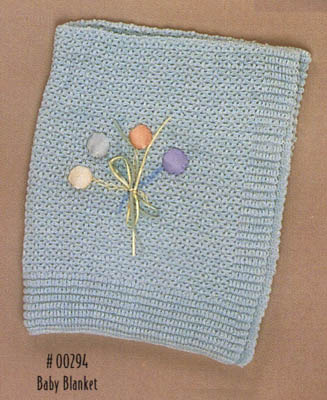 ''Balloons''  Knitted  BLANKET  With  Sewn-In Appliques