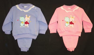 Girls 2Pc Applique Jogging Sets  -  Sizes: NEW Borns