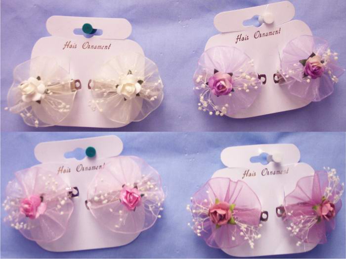 Girls  2PC Mini  Hairbows   Sets  - Florals
