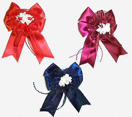 HAIR ACCESSORIES   Hand-Made  HAIR bows   -  Holiday/Dark  Colors