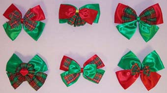 Girls  Hand-Made  Hairbows - CHRISTMAS Designs