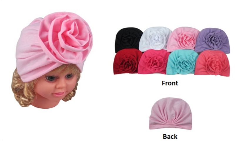 Turbans For Toddlers - FLOWER Design - Assorted Colors