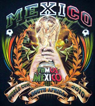 Soccer World Cup 2010 Black T-SHIRT - Style # 3