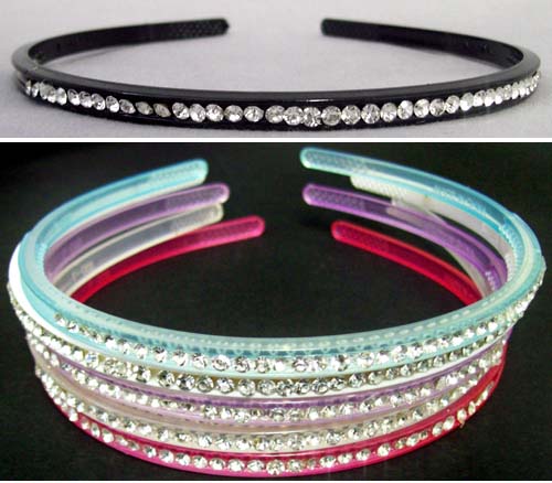 Rhinestones HEADBANDs - Assorted  Colors (# AB 2027)