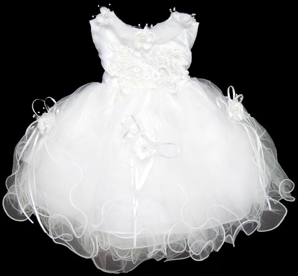 ''Baby Pascale'' Baby Girl Pageant Dress - White