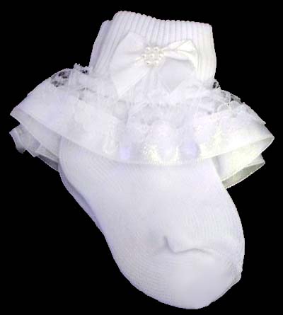 SOCKS Baby Designer Style  Fancy SOCKS  -  White   ( #  M983-I)