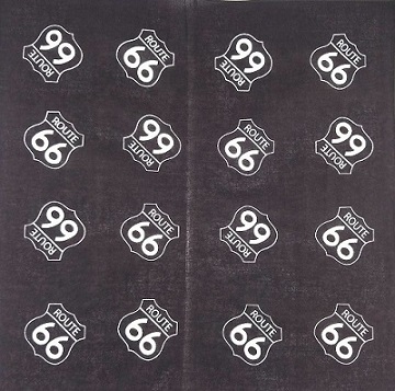 ROUTE 66  Bandannas Face Covers - Black Color