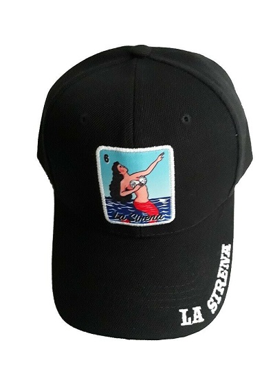 La Sirena  Loteria BASEBALL CAPs - Mexican Lottery BASEBALL CAPs