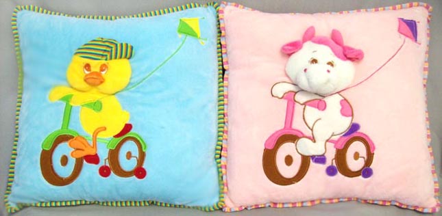 Plush Embroidered Cushions/PILLOWs With Appliques