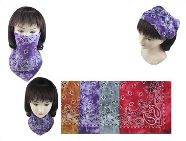 TIE DYE Bandannas Face Covers - Style # 2