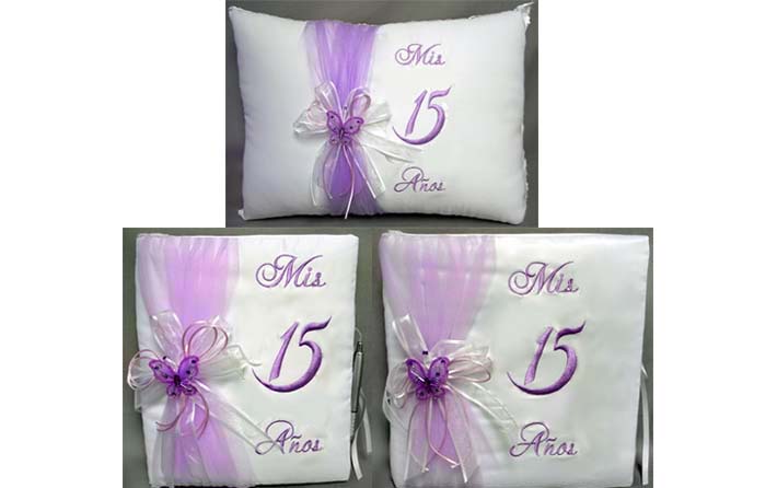 ''Quincenera'' 3Pc Matching Set With Butterfly