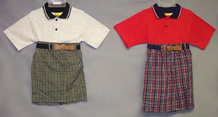 ''Photo Zone''  3Pc Boys SHORT  Sets  With Polo Shirts  (4--7)