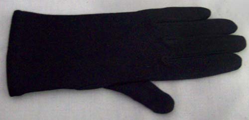 Womens  Cotton  GLOVES - Black Color - Wrist Length ( # 2100-2BL)