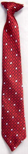 Boys Printed Neck TIE With Clip - Red Color