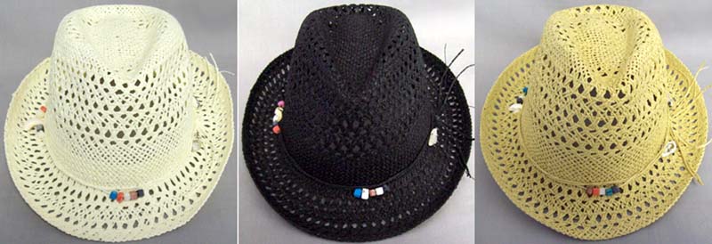 Native Pride - Fedora HATs - Mens'  Straw HATs - Asstd Colors