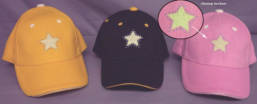 ''Star''  Jewelled BASEBALL Caps - For infants