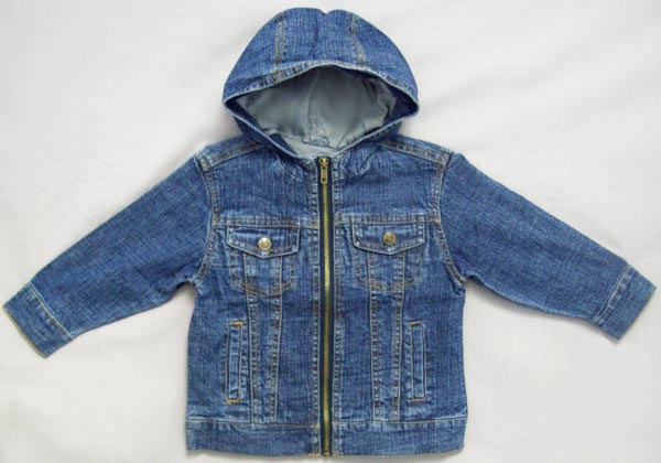 Kids Hooded Blue DENIM Jacket