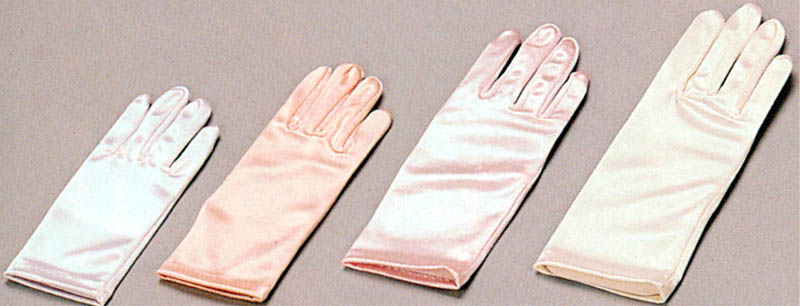Satin Gloves   -  For Girls.  In Color ( # 701G)