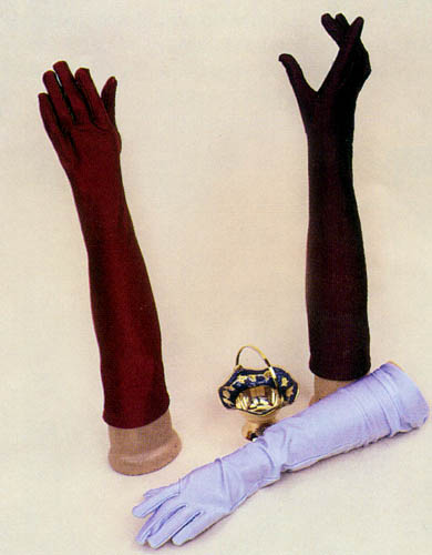 MATTE Spandex Gloves-For Women.  Above Elbow Length ( # MAT-12BL)