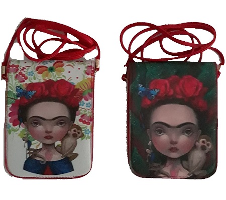 Frida Kahlo Inspired Woman Hipster Bags WALLETs Purses Clutch HBF