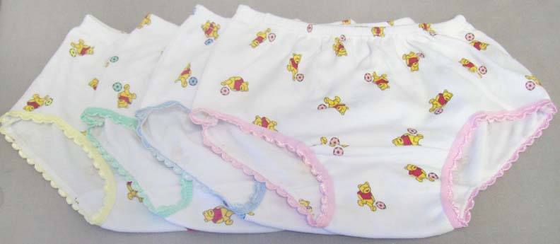 ''LIttle BEARs'' Girls Cotton Panties - Sizes: 4-6  ( # 109DM)