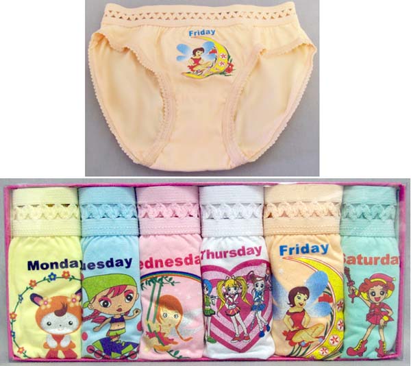 ''Fancy Girl'' Girls COTTON Panties  - Character Prints ( # G005)