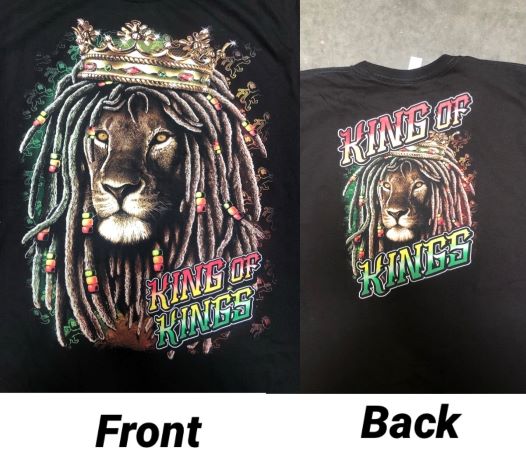 King of Kings Reggae Rasta Screen Printed T-SHIRTs