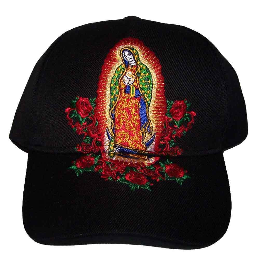 Virgin of Guadalupe Guadalupe & Roses  Embroidered BASEBALL Caps
