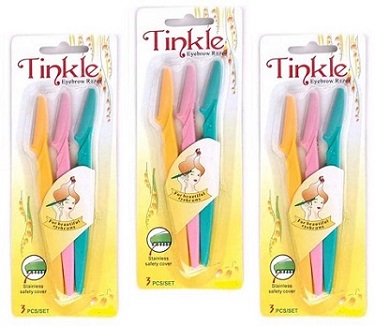 ''Tinkle''  Eyebrow RAZOR/Trimmer - 3Pc Pack