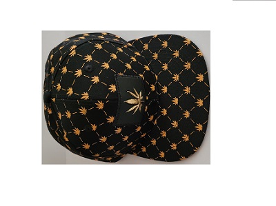 Premium Marijuana Snap Back BASEBALL Caps - Metal Gold Leaf