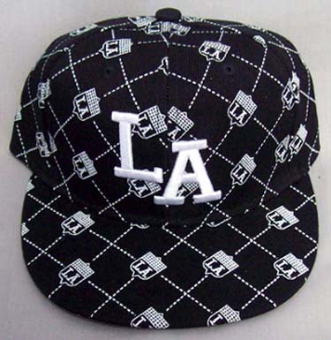 ''Los Angeles'' Flat Brim Embroidered  Fitted CAPS