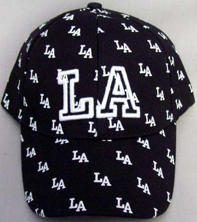 ''Los Angeles'' Embroidered & Printed BASEBALL Caps