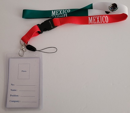 Mexico Mexican Lanyard With Picture ID - 31'' Long