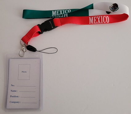 MEXICO Mexican Lanyard With Picture ID - 31'' Long