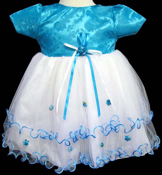 Gilrs Party DRESS - Infant Sizes - Aqua Color