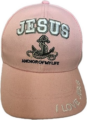 Jesus Anchor of My Life Christian BASEBALL Cap - Pink Color
